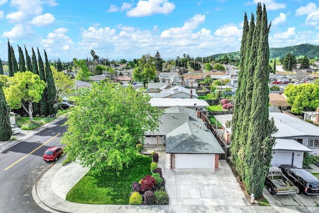 aerial view featuring a residential view