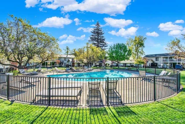 1600 Atlas Peak Rd Unit 286, Napa, CA 94558 - pool with a residential view, a patio, a yard, and fence
