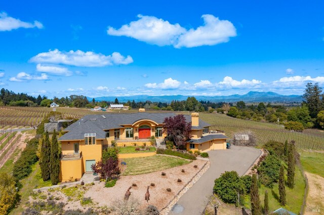 2614 Scotts Right Of Way, Sebastopol, CA 95472 - view of front facade featuring a chimney, stucco siding, and a front lawn