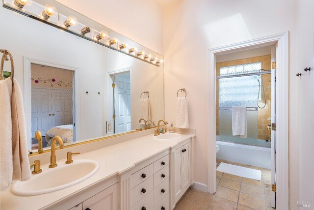 2614 Scotts Right Of Way, Sebastopol, CA 95472 - full bath with connected bathroom, double vanity, and tile patterned floors