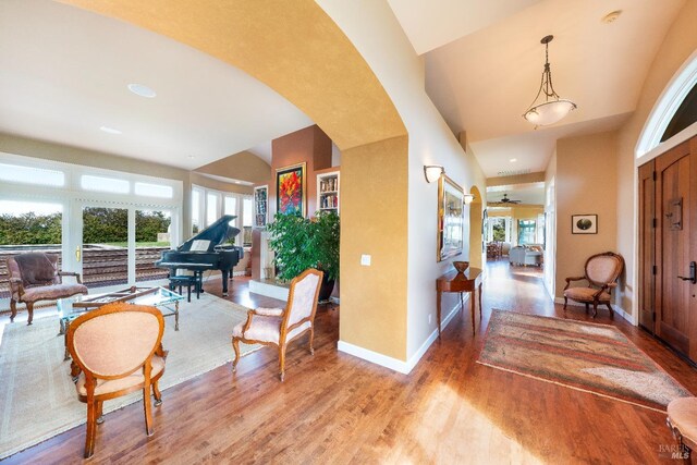 2614 Scotts Right Of Way, Sebastopol, CA 95472 - living room featuring wood finished floors and recessed lighting