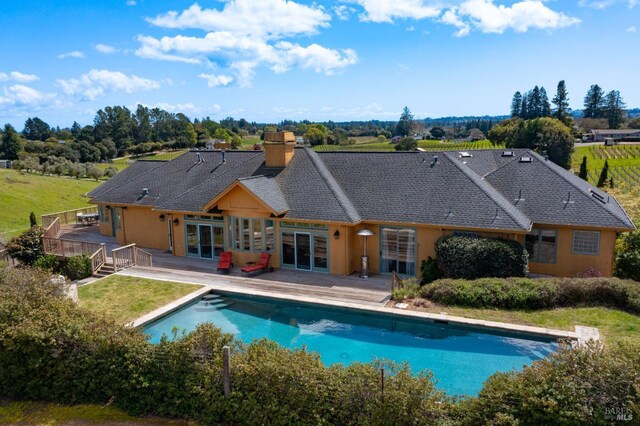 2614 Scotts Right Of Way, Sebastopol, CA 95472 - swimming pool featuring a deck and a view of rural / pastoral area