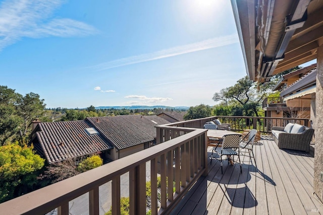 view of wooden terrace