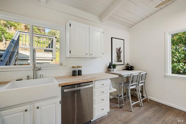 19 Savannah Ave, San Anselmo, CA 94960 - kitchen featuring tasteful backsplash, plenty of natural light, dishwasher, and a sink