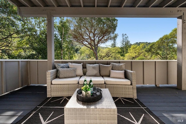 19 Savannah Ave, San Anselmo, CA 94960 - wooden terrace featuring an outdoor hangout area