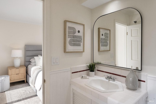 19 Savannah Ave, San Anselmo, CA 94960 - bathroom featuring wainscoting and vanity