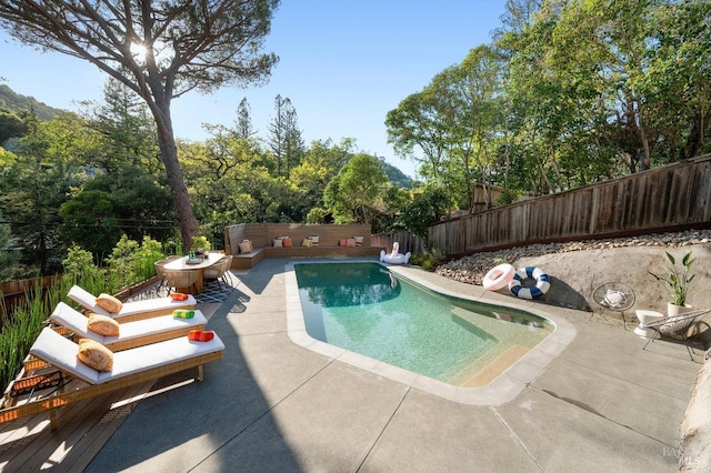 19 Savannah Ave, San Anselmo, CA 94960 - view of pool featuring a fenced backyard, a fenced in pool, and a patio