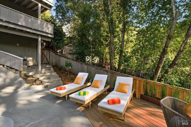 19 Savannah Ave, San Anselmo, CA 94960 - wooden terrace featuring fence