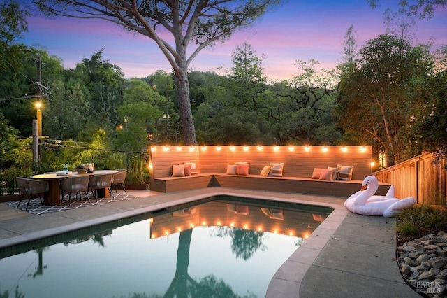 19 Savannah Ave, San Anselmo, CA 94960 - view of swimming pool with a wooden deck, a fenced in pool, and fence