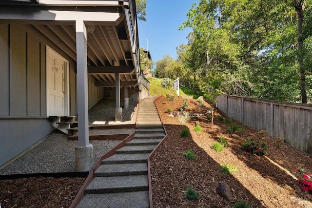 19 Savannah Ave, San Anselmo, CA 94960 - view of yard with stairs and fence