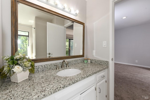 bathroom featuring vanity
