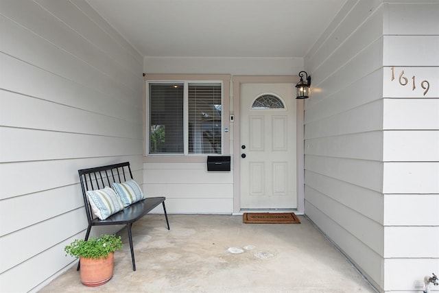 view of doorway to property