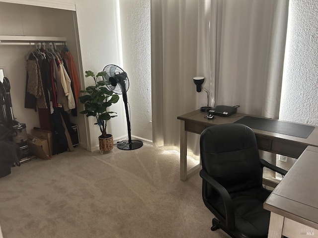 336 Hamilton Dr, Fairfield, CA 94533 - office space with carpet flooring, baseboards, and a textured wall