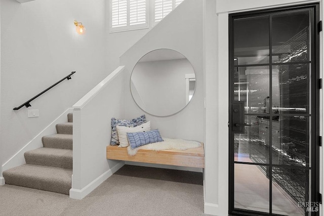 interior space featuring baseboards