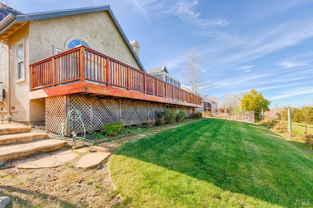 exterior space featuring a deck