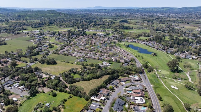 2134 Monticello Rd, Napa, CA 94558 - bird's eye view featuring a water view, view of golf course, and a residential view