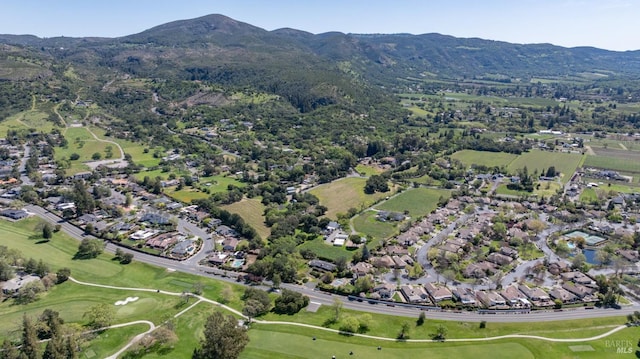 2134 Monticello Rd, Napa, CA 94558 - aerial view featuring a residential view, golf course view, and a mountain view