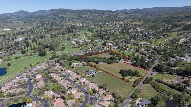2134 Monticello Rd, Napa, CA 94558 - bird's eye view with a residential view and a mountain view