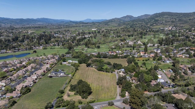 2134 Monticello Rd, Napa, CA 94558 - bird's eye view with a water and mountain view and a residential view