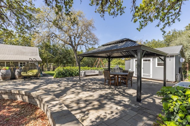 2134 Monticello Rd, Napa, CA 94558 - view of patio / terrace with a gazebo and outdoor dining area