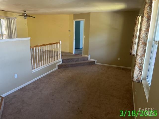 19557 Donkey Hill Rd, Hidden Valley Lake, CA 95467 - carpeted spare room with ceiling fan and baseboards