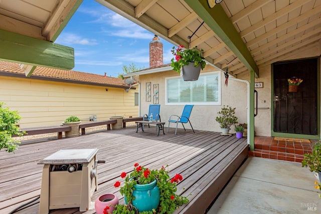 view of wooden terrace