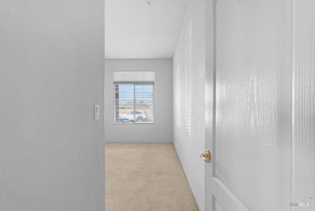 empty room with light colored carpet
