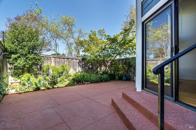 view of patio / terrace with a fenced backyard