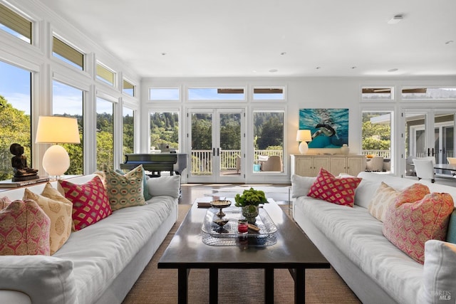 interior space with french doors