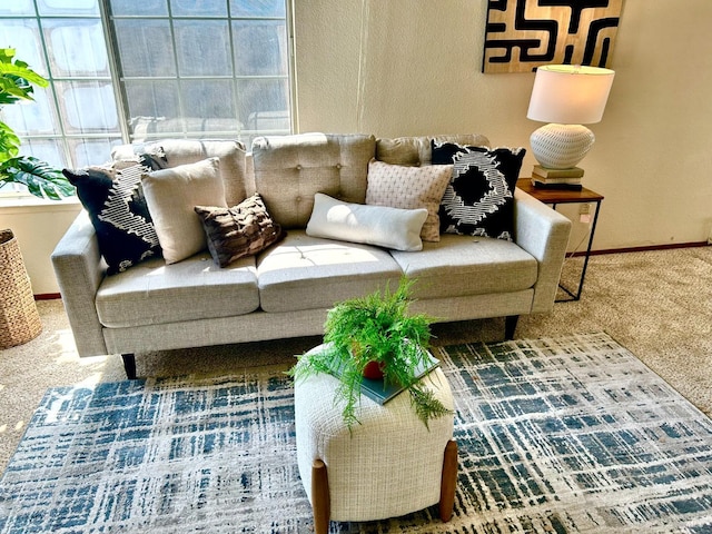 261 Bridgewater Cir, Suisun City, CA 94585 - carpeted living room with healthy amount of natural light and baseboards