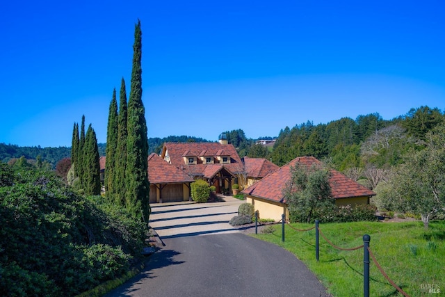view of road featuring driveway