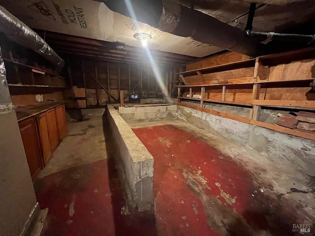 view of basement