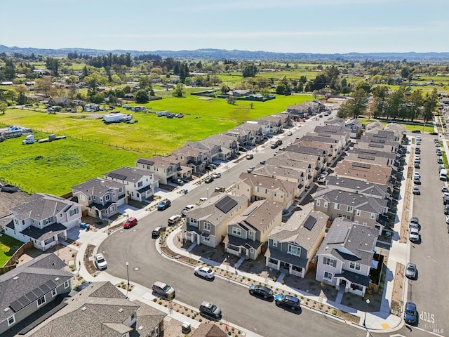 bird's eye view with a residential view