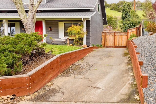 exterior space featuring fence