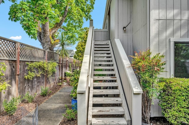 view of stairway