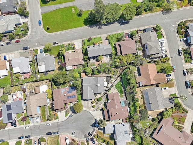 bird's eye view with a residential view