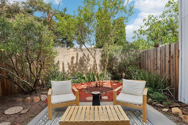 view of patio / terrace with a fenced backyard