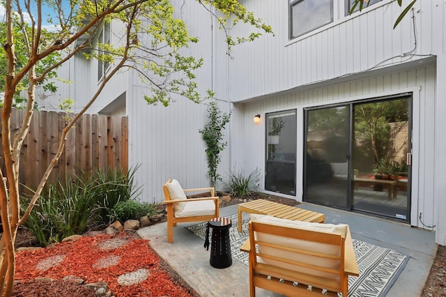 view of patio / terrace with fence