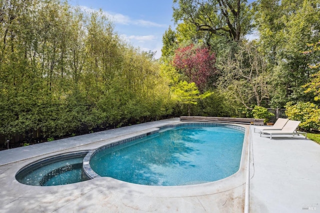 1423 Butterfield Rd, San Anselmo, CA 94960 - view of pool featuring a pool with connected hot tub and a patio area