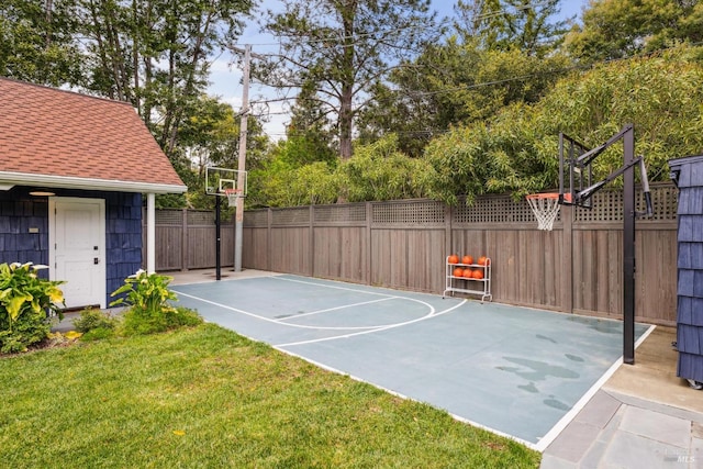 1423 Butterfield Rd, San Anselmo, CA 94960 - view of basketball court featuring basketball hoop