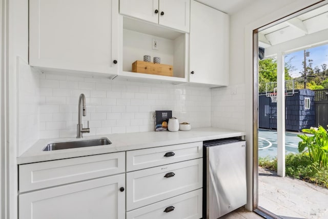 1423 Butterfield Rd, San Anselmo, CA 94960 - bar with a sink, fridge, and backsplash