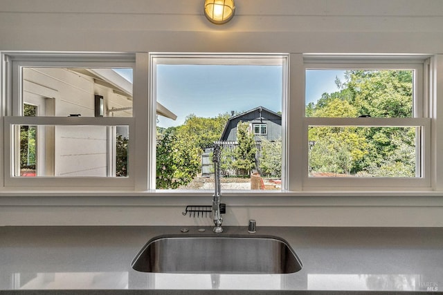 kitchen view of a sink