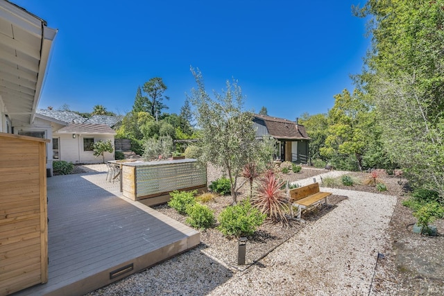 exterior space with a wooden deck