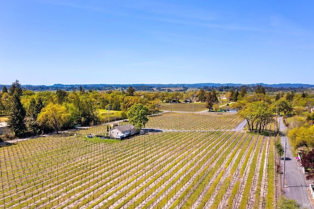 bird's eye view featuring a rural view