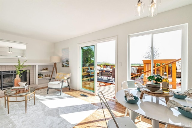 141 Albatrosse Way, Vallejo, CA 94589 - interior space with a tiled fireplace and wood finished floors