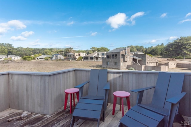 deck featuring a residential view