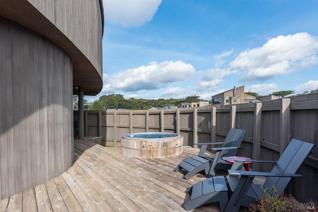 wooden deck with fence