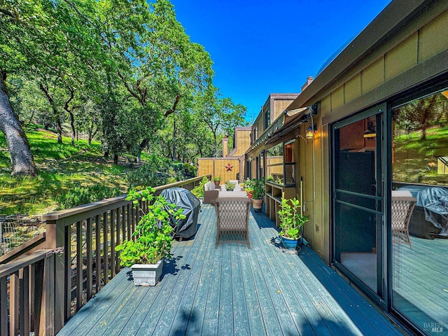 view of wooden terrace