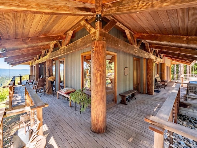 view of wooden terrace