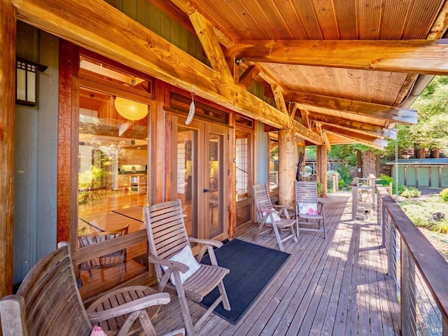 view of wooden terrace